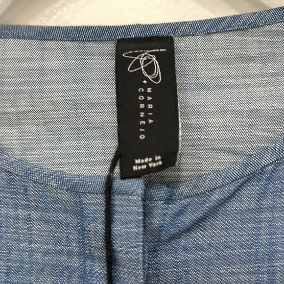 NWT Zero + Maria Cornejo Washed Indigo 100%Cotton, sleeves, 2 pockets - Picture 15 of 16
